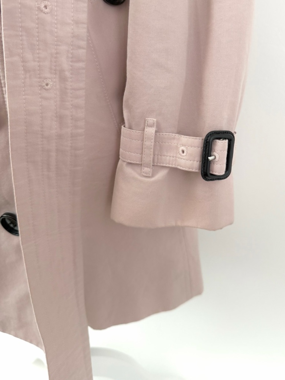 BURBERRY LONDON | Pink Heritage Trench Coat Belted Wool Cashmere Liner US 8 - Picture 6 of 16